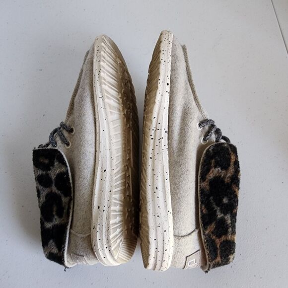 Hey Dude Britt Black Cheetah Shoes Womens 7 Tan Leopard The Buckle - Picture 7 of 11
